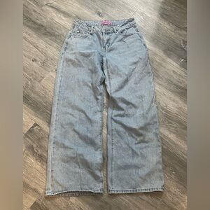 Y2K Edikted Light Blue Wide Leg Denim Jeans size S